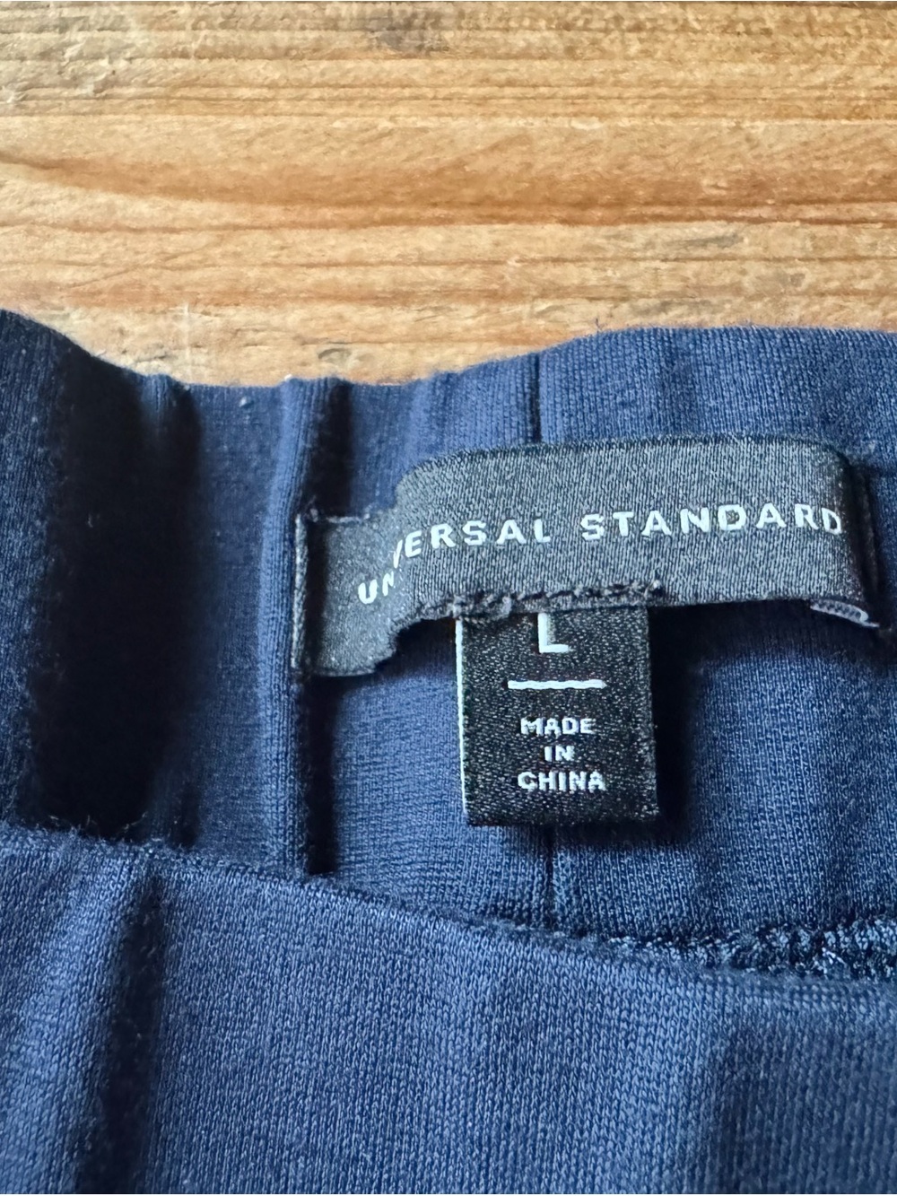 Universal Standard Navy Joggers with side zip ankles - Picture 2 of 4